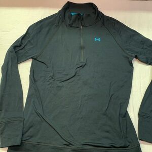 Under Armour Base 2.0 Black Lightweight Performance 1/4 Zip Long Sleeve - Large